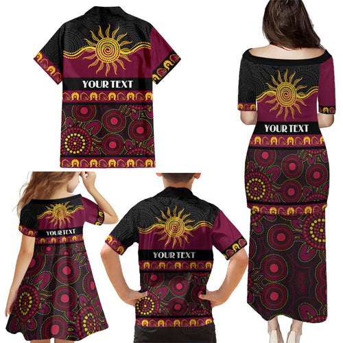 Broncos NAIDOC Week Personalised Family Matching Puletasi and Hawaiian Shirt Aboriginal Torres Strait Islanders Vibe