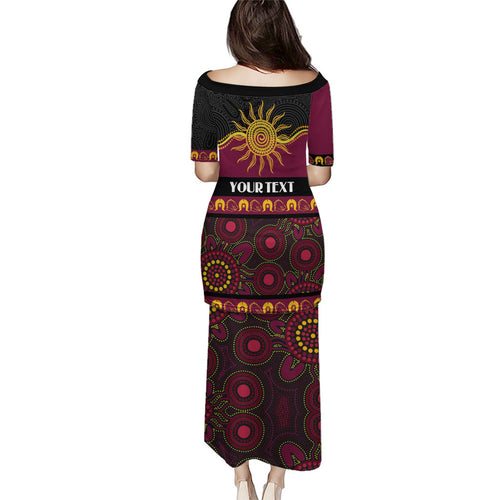 Broncos NAIDOC Week Personalised Family Matching Puletasi and Hawaiian Shirt Aboriginal Torres Strait Islanders Vibe