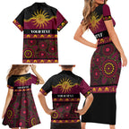 Broncos NAIDOC Week Personalised Family Matching Short Sleeve Bodycon Dress and Hawaiian Shirt Aboriginal Torres Strait Islanders Vibe