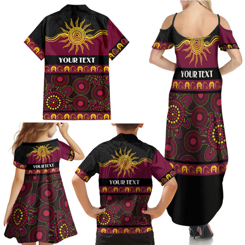 Broncos NAIDOC Week Personalised Family Matching Summer Maxi Dress and Hawaiian Shirt Aboriginal Torres Strait Islanders Vibe
