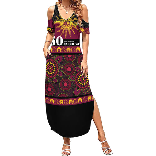 Broncos NAIDOC Week Personalised Family Matching Summer Maxi Dress and Hawaiian Shirt Aboriginal Torres Strait Islanders Vibe