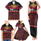 Broncos NAIDOC Week Personalised Family Matching Tank Maxi Dress and Hawaiian Shirt Aboriginal Torres Strait Islanders Vibe