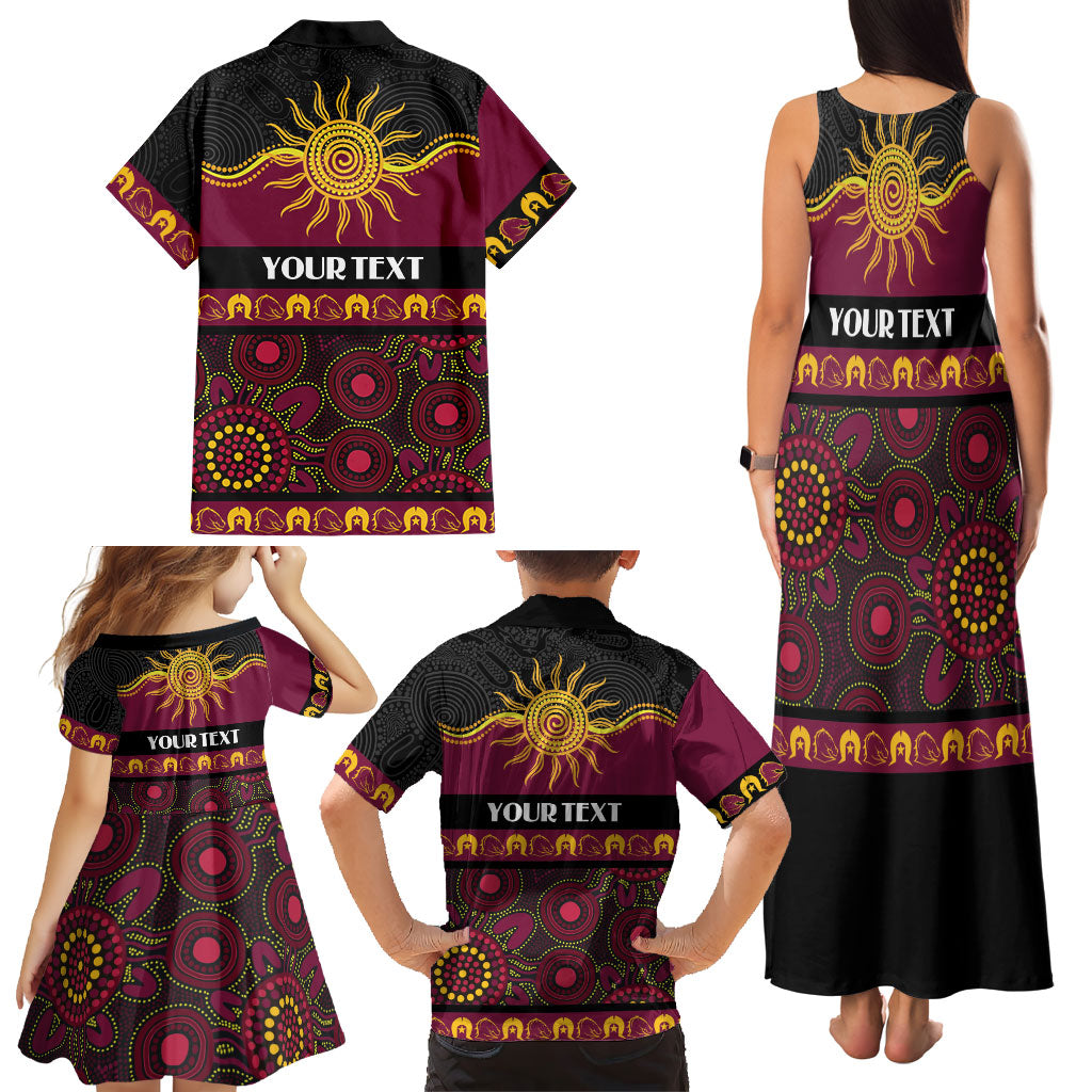 Broncos NAIDOC Week Personalised Family Matching Tank Maxi Dress and Hawaiian Shirt Aboriginal Torres Strait Islanders Vibe