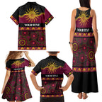 Broncos NAIDOC Week Personalised Family Matching Tank Maxi Dress and Hawaiian Shirt Aboriginal Torres Strait Islanders Vibe