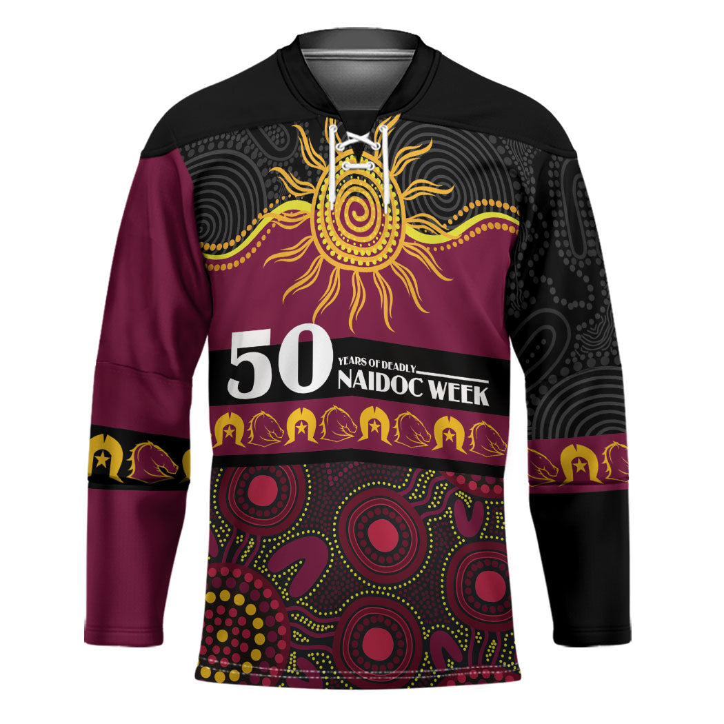 Broncos NAIDOC Week Personalised Hockey Jersey Aboriginal Torres Strait Islanders Vibe