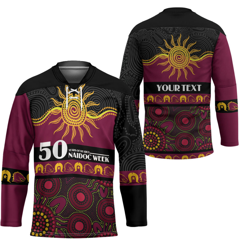 Broncos NAIDOC Week Personalised Hockey Jersey Aboriginal Torres Strait Islanders Vibe