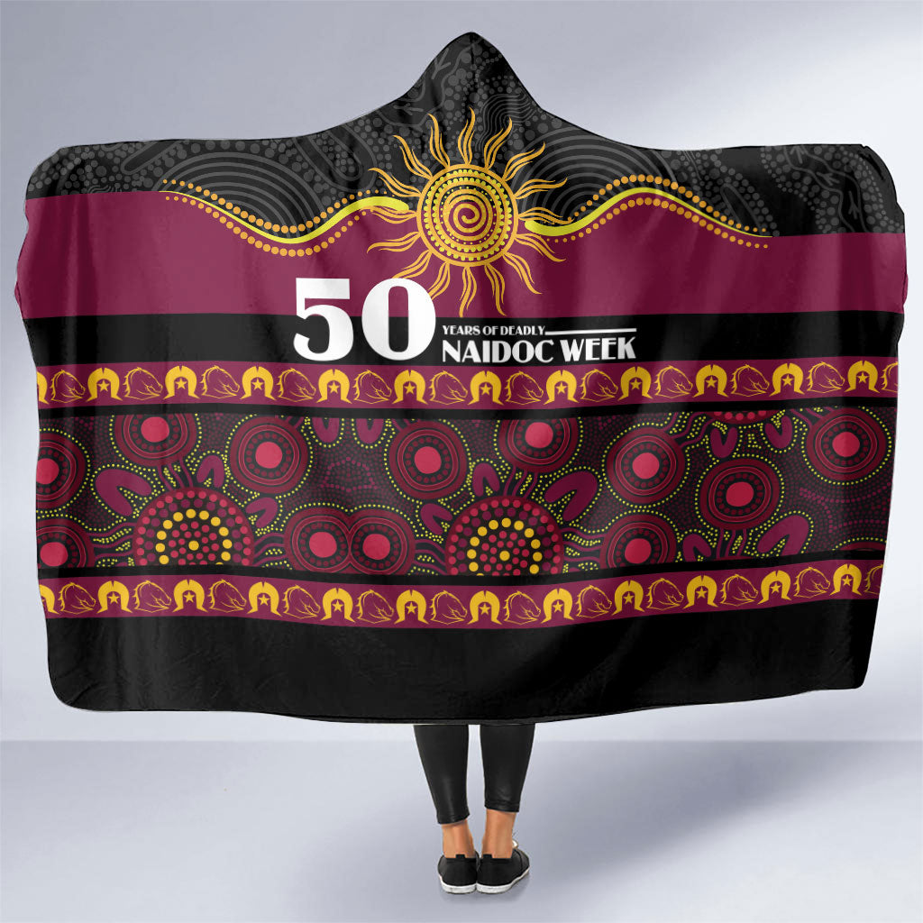 Broncos NAIDOC Week Hooded Blanket Aboriginal Torres Strait Islanders Vibe