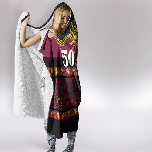 Broncos NAIDOC Week Hooded Blanket Aboriginal Torres Strait Islanders Vibe