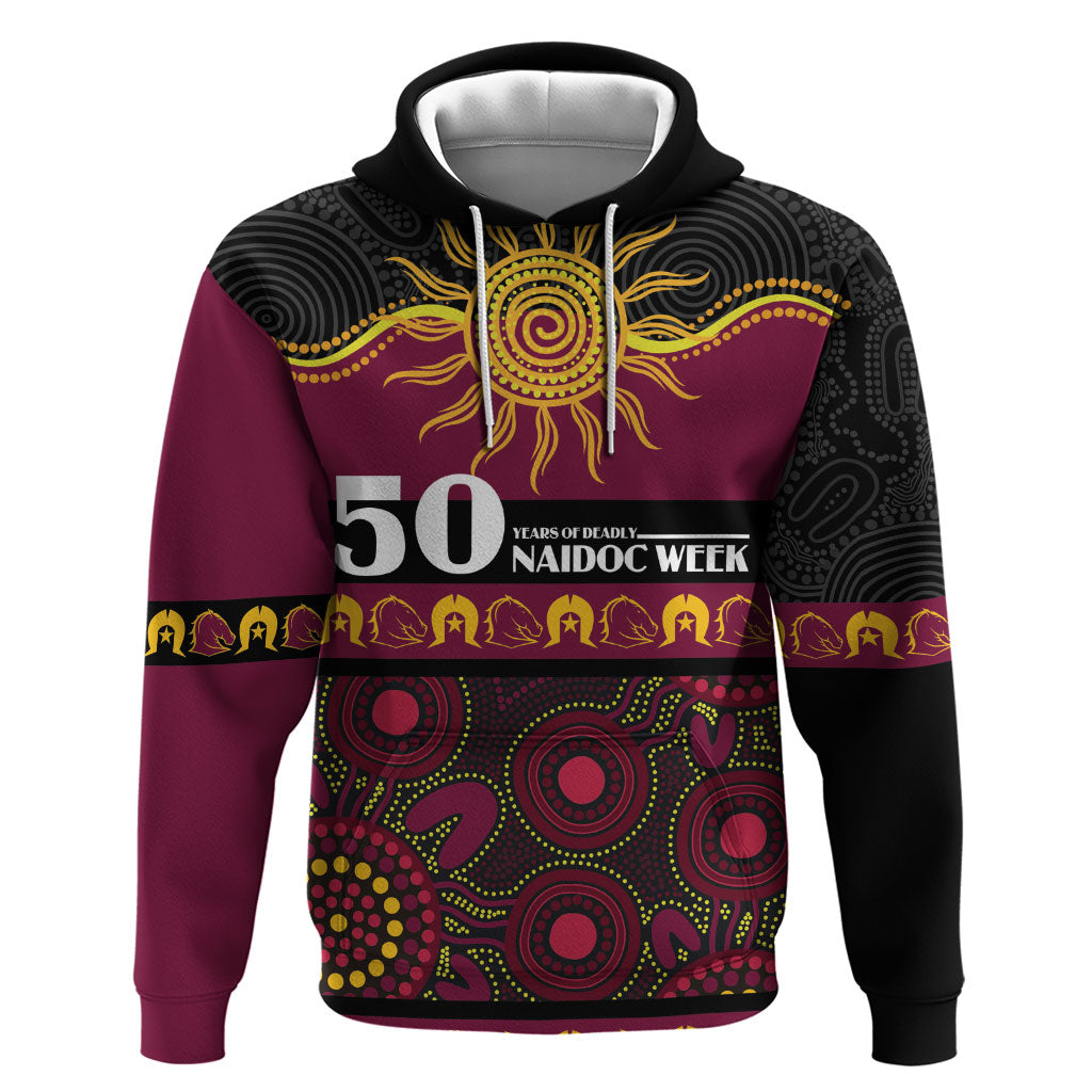 Broncos NAIDOC Week Personalised Hoodie Aboriginal Torres Strait Islanders Vibe