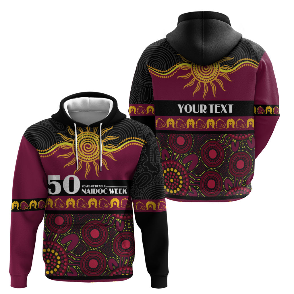 Broncos NAIDOC Week Personalised Hoodie Aboriginal Torres Strait Islanders Vibe