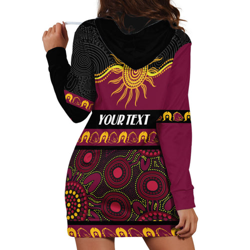 Broncos NAIDOC Week Personalised Hoodie Dress Aboriginal Torres Strait Islanders Vibe