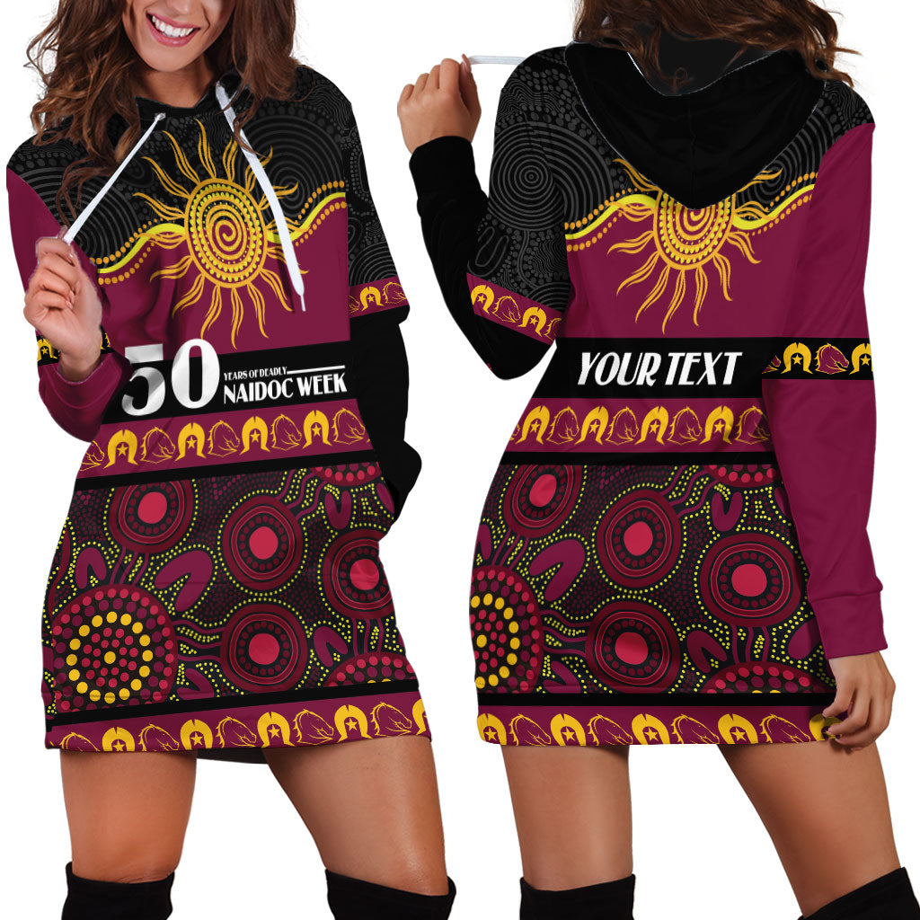 Broncos NAIDOC Week Personalised Hoodie Dress Aboriginal Torres Strait Islanders Vibe