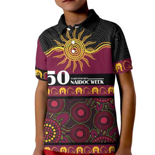 Broncos NAIDOC Week Personalised Kid Polo Shirt Aboriginal Torres Strait Islanders Vibe