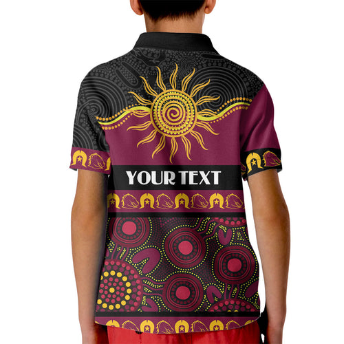 Broncos NAIDOC Week Personalised Kid Polo Shirt Aboriginal Torres Strait Islanders Vibe