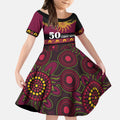 Broncos NAIDOC Week Personalised Kid Short Sleeve Dress Aboriginal Torres Strait Islanders Vibe