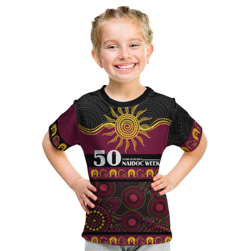 Broncos NAIDOC Week Personalised Kid T Shirt Aboriginal Torres Strait Islanders Vibe