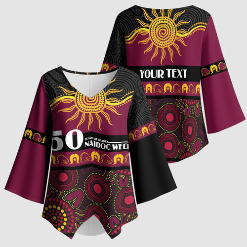 Broncos NAIDOC Week Personalised Kimono Sleeve Blouse Aboriginal Torres Strait Islanders Vibe