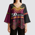 Broncos NAIDOC Week Personalised Kimono Sleeve Blouse Aboriginal Torres Strait Islanders Vibe