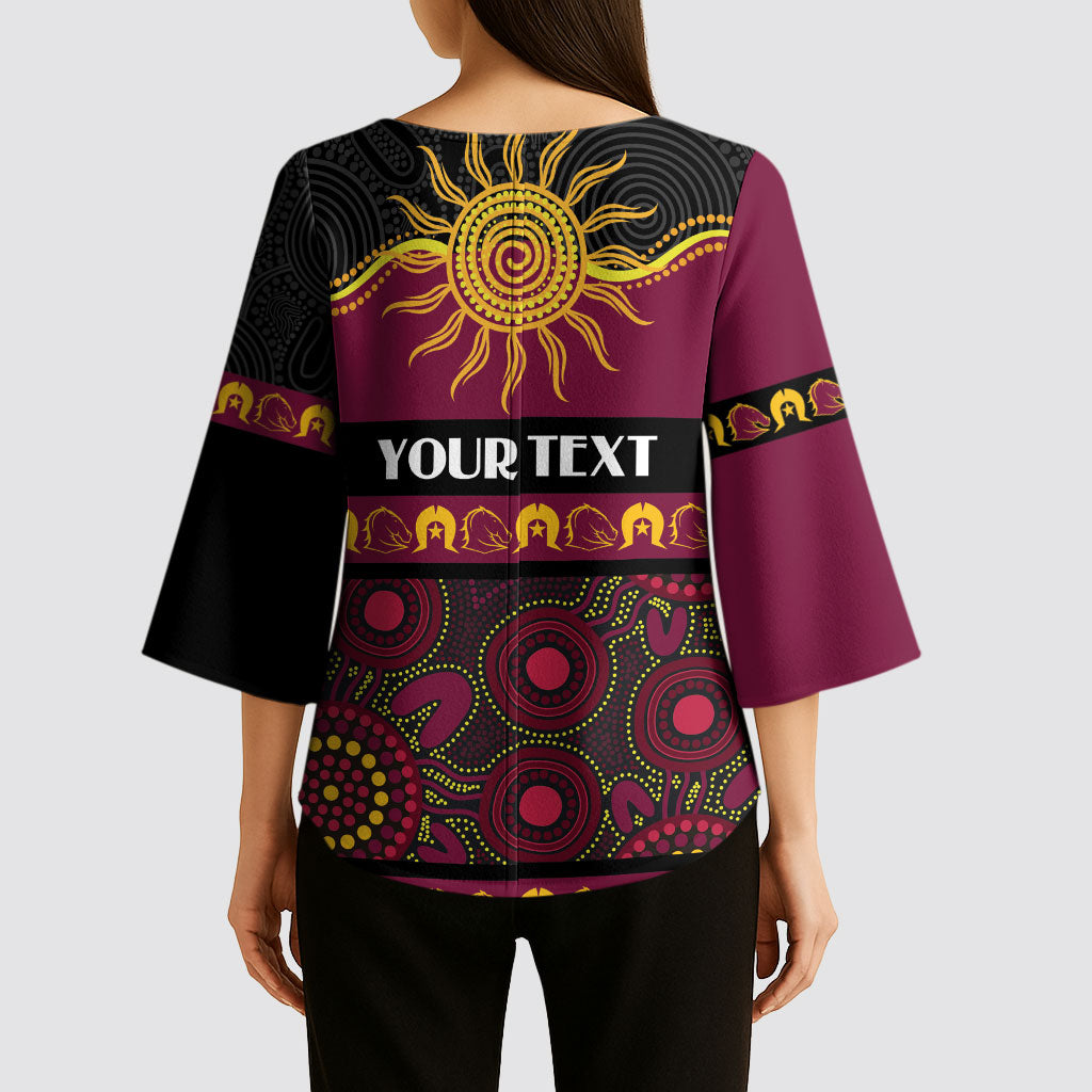 Broncos NAIDOC Week Personalised Kimono Sleeve Blouse Aboriginal Torres Strait Islanders Vibe