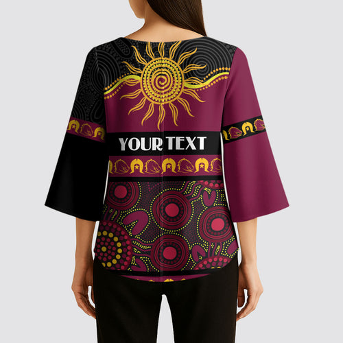 Broncos NAIDOC Week Personalised Kimono Sleeve Blouse Aboriginal Torres Strait Islanders Vibe