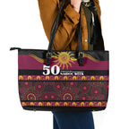Broncos NAIDOC Week Leather Tote Bag Aboriginal Torres Strait Islanders Vibe