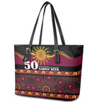 Broncos NAIDOC Week Leather Tote Bag Aboriginal Torres Strait Islanders Vibe