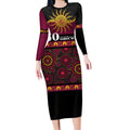 Broncos NAIDOC Week Personalised Long Sleeve Bodycon Dress Aboriginal Torres Strait Islanders Vibe