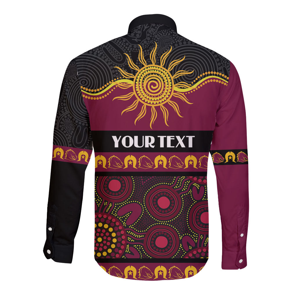 Broncos NAIDOC Week Personalised Long Sleeve Button Shirt Aboriginal Torres Strait Islanders Vibe