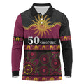 Broncos NAIDOC Week Personalised Long Sleeve Polo Shirt Aboriginal Torres Strait Islanders Vibe