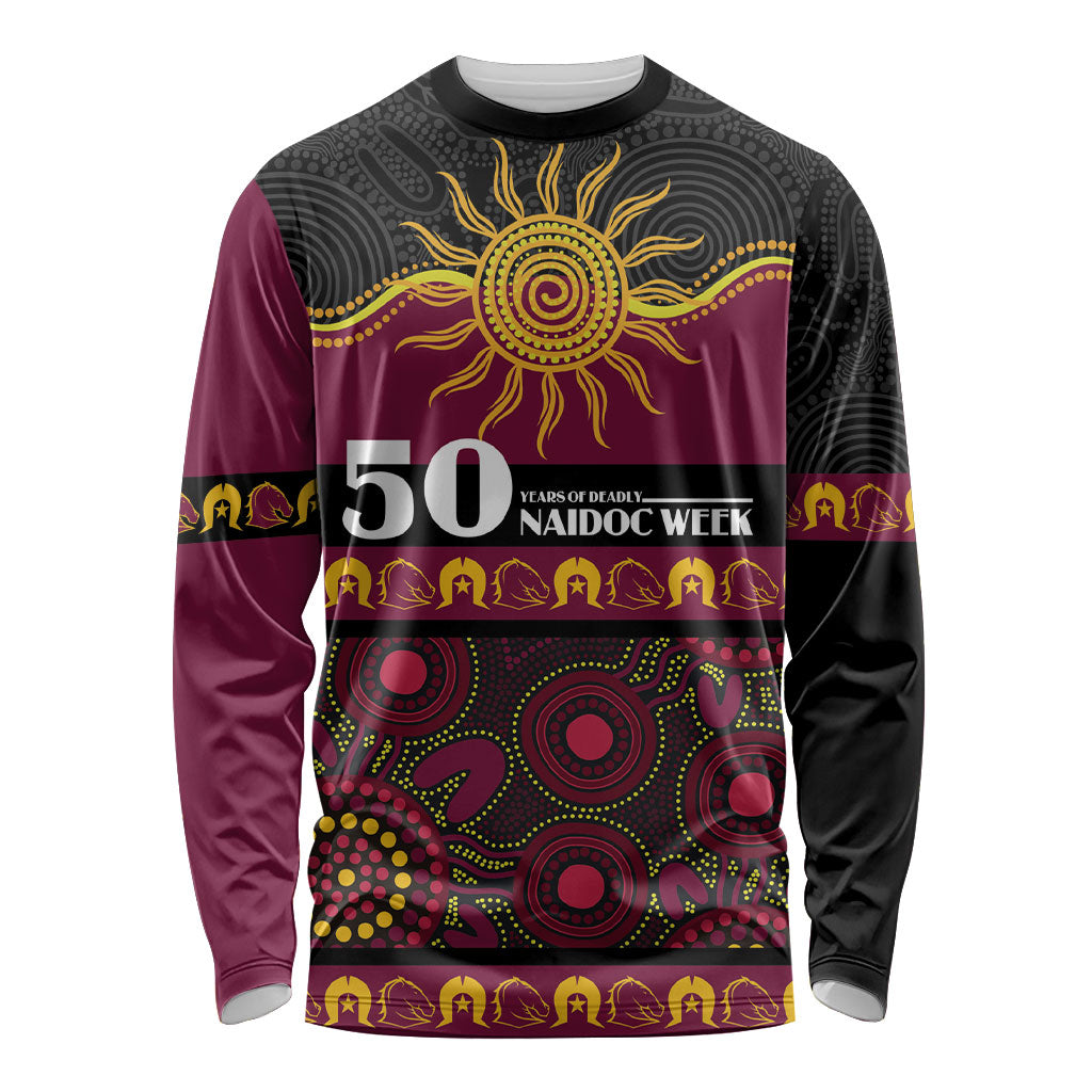 Broncos NAIDOC Week Personalised Long Sleeve Shirt Aboriginal Torres Strait Islanders Vibe
