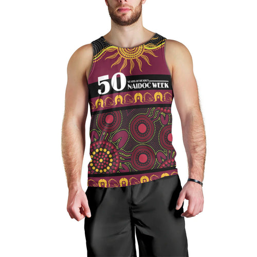 Broncos NAIDOC Week Personalised Men Tank Top Aboriginal Torres Strait Islanders Vibe