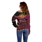 Broncos NAIDOC Week Personalised Off Shoulder Sweater Aboriginal Torres Strait Islanders Vibe