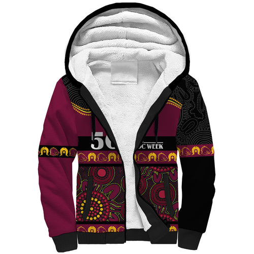 Broncos NAIDOC Week Personalised Sherpa Hoodie Aboriginal Torres Strait Islanders Vibe