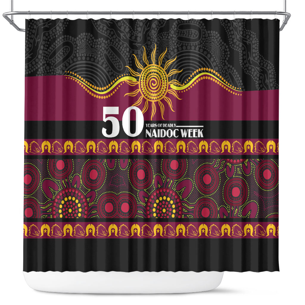 Broncos NAIDOC Week Shower Curtain Aboriginal Torres Strait Islanders Vibe