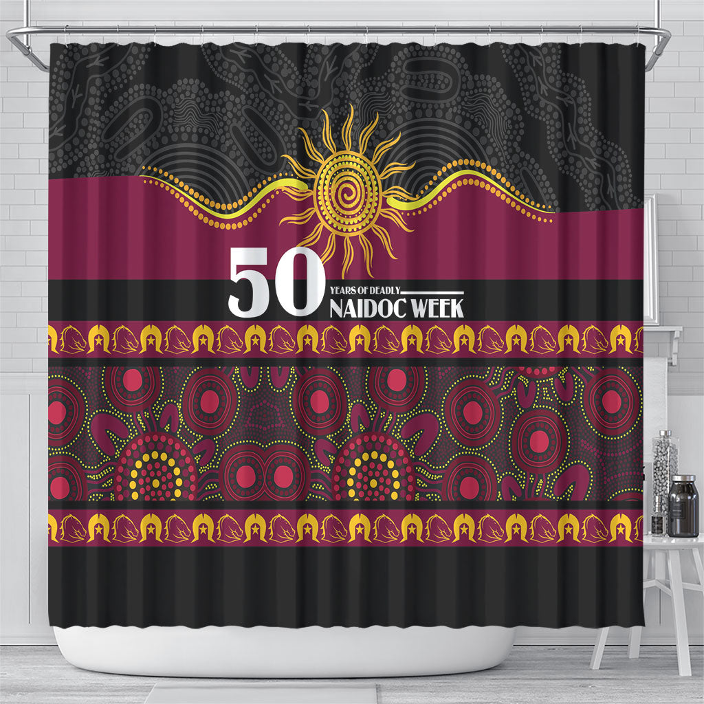 Broncos NAIDOC Week Shower Curtain Aboriginal Torres Strait Islanders Vibe