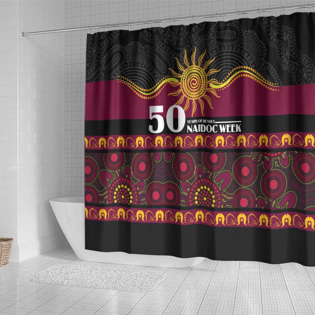 Broncos NAIDOC Week Shower Curtain Aboriginal Torres Strait Islanders Vibe