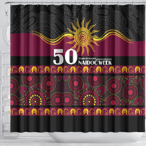 Broncos NAIDOC Week Shower Curtain Aboriginal Torres Strait Islanders Vibe