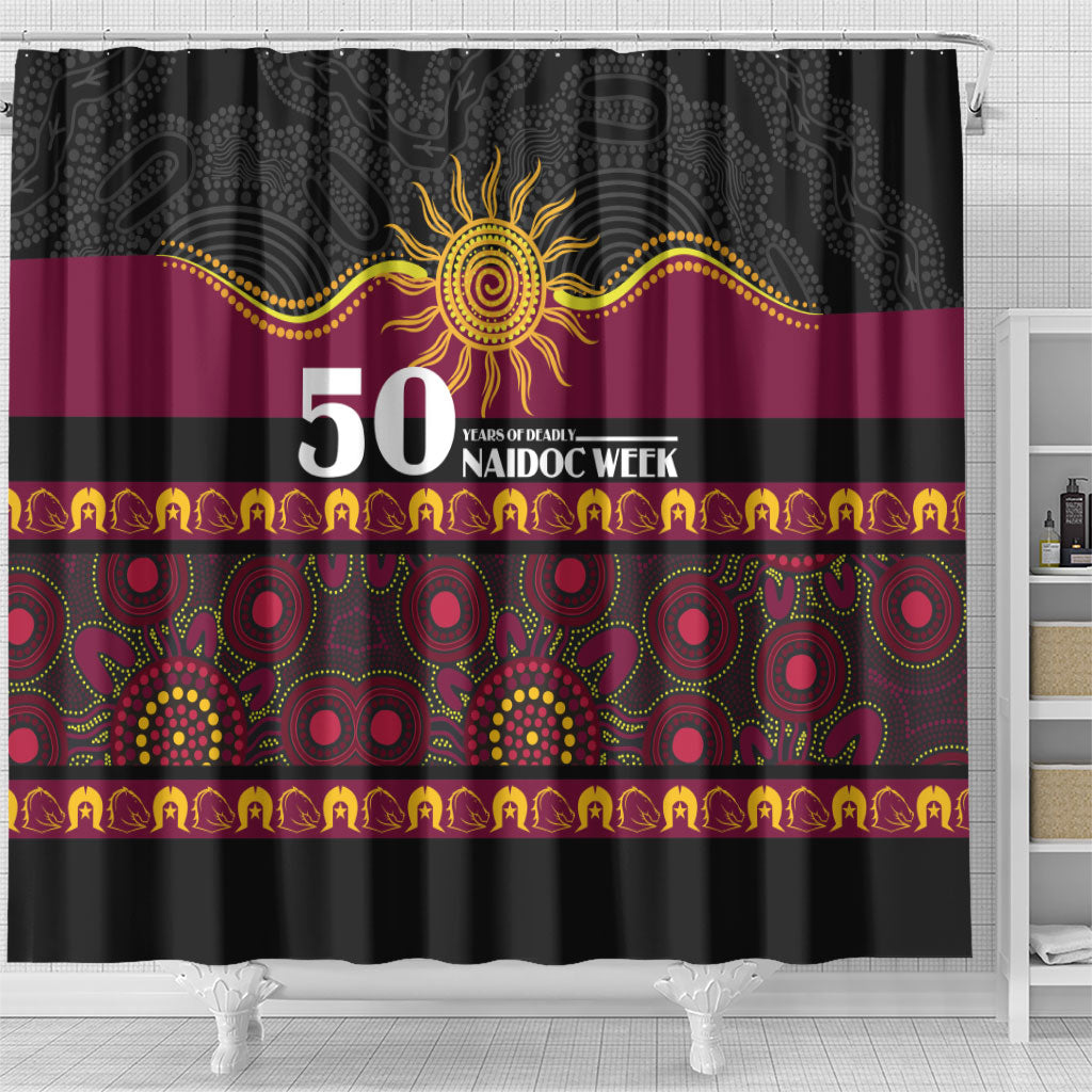 Broncos NAIDOC Week Shower Curtain Aboriginal Torres Strait Islanders Vibe