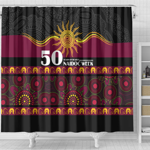 Broncos NAIDOC Week Shower Curtain Aboriginal Torres Strait Islanders Vibe