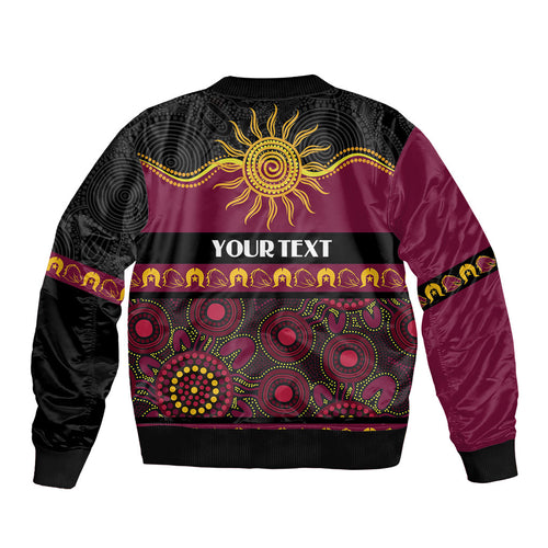 Broncos NAIDOC Week Personalised Sleeve Zip Bomber Jacket Aboriginal Torres Strait Islanders Vibe