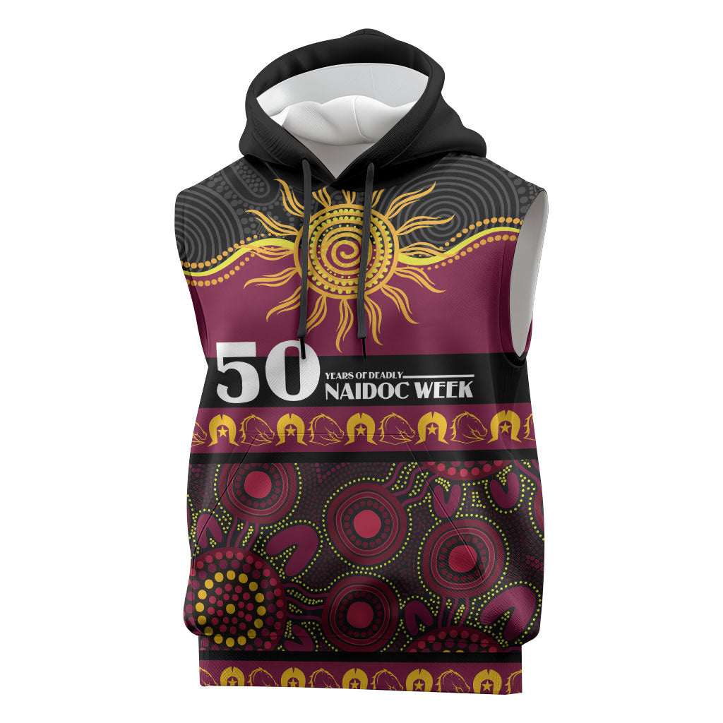 Broncos NAIDOC Week Personalised Sleeveless Hoodie Aboriginal Torres Strait Islanders Vibe