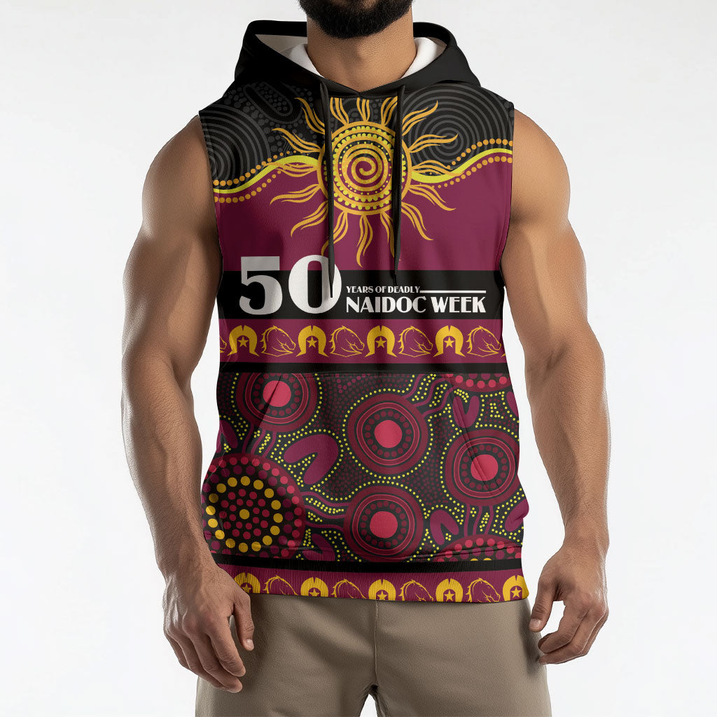 Broncos NAIDOC Week Personalised Sleeveless Hoodie Aboriginal Torres Strait Islanders Vibe