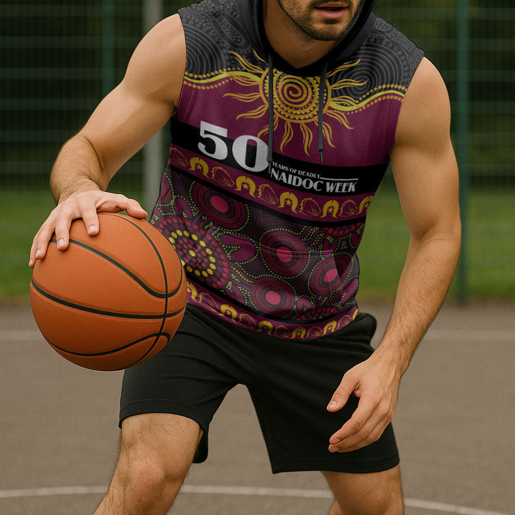 Broncos NAIDOC Week Personalised Sleeveless Hoodie Aboriginal Torres Strait Islanders Vibe
