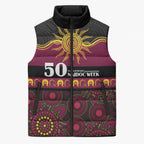 Broncos NAIDOC Week Personalised Sleeveless Puffer Jacket Aboriginal Torres Strait Islanders Vibe