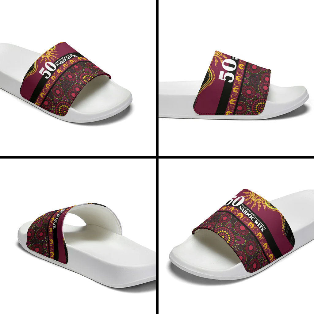 Broncos NAIDOC Week Slide Sandals Aboriginal Torres Strait Islanders Vibe