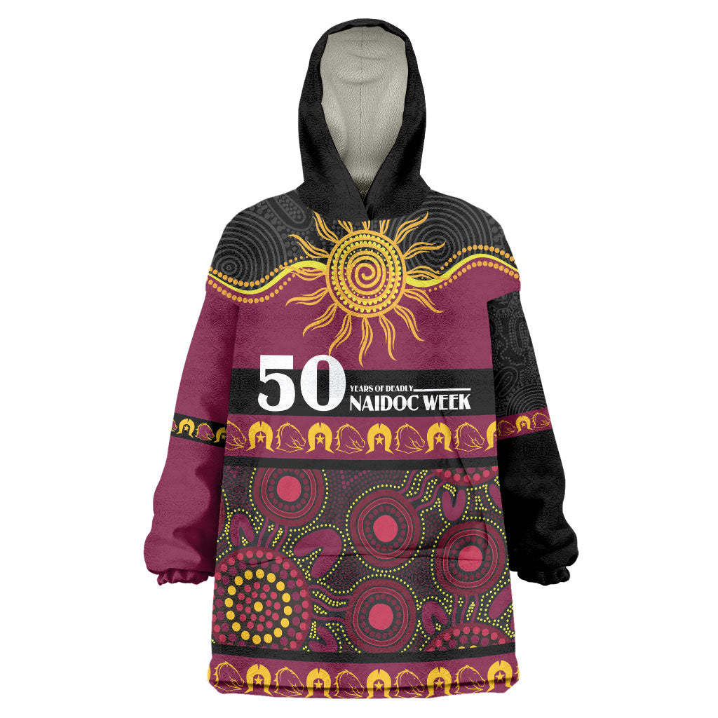 Broncos NAIDOC Week Personalised Wearable Blanket Hoodie Aboriginal Torres Strait Islanders Vibe
