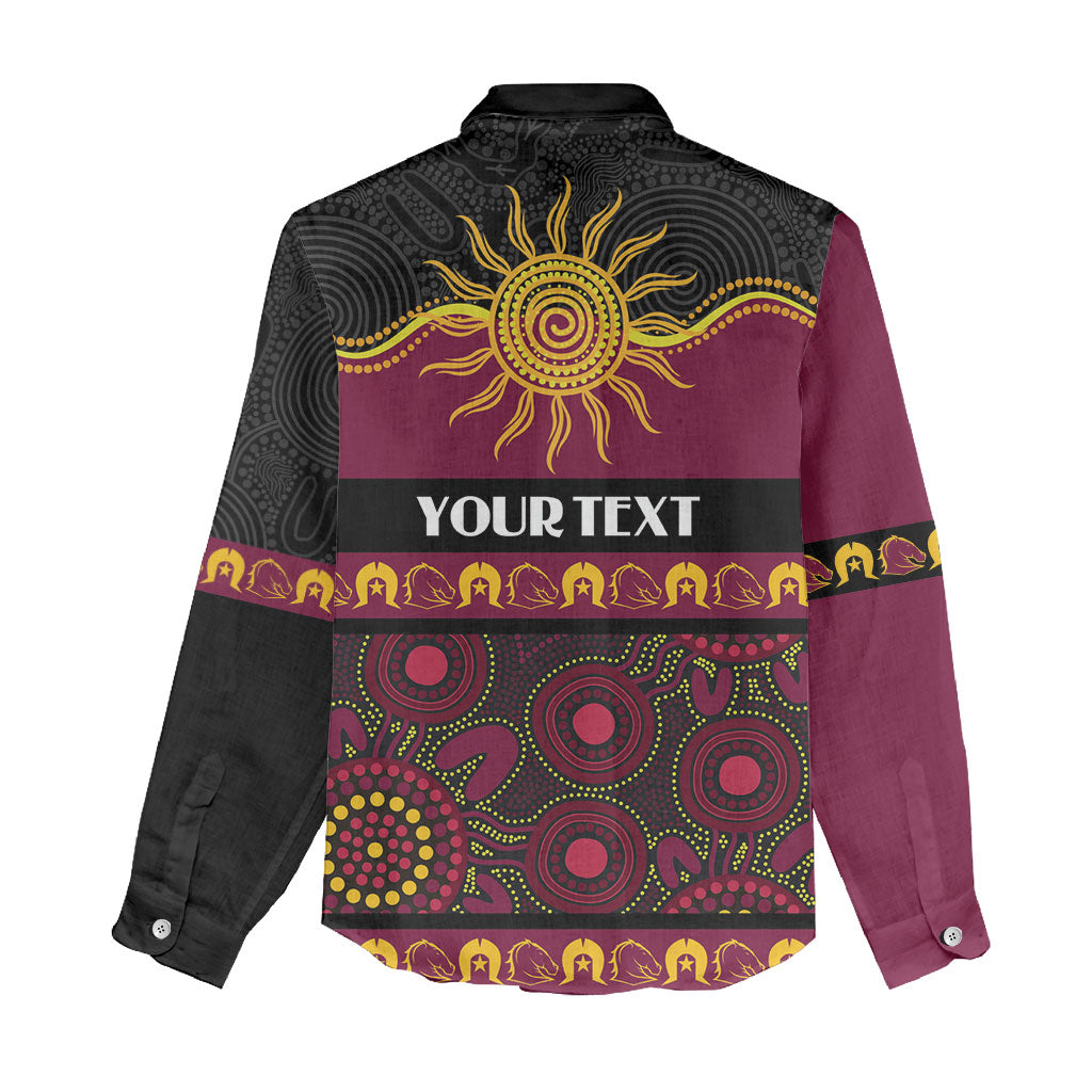 Broncos NAIDOC Week Personalised Women Casual Shirt Aboriginal Torres Strait Islanders Vibe