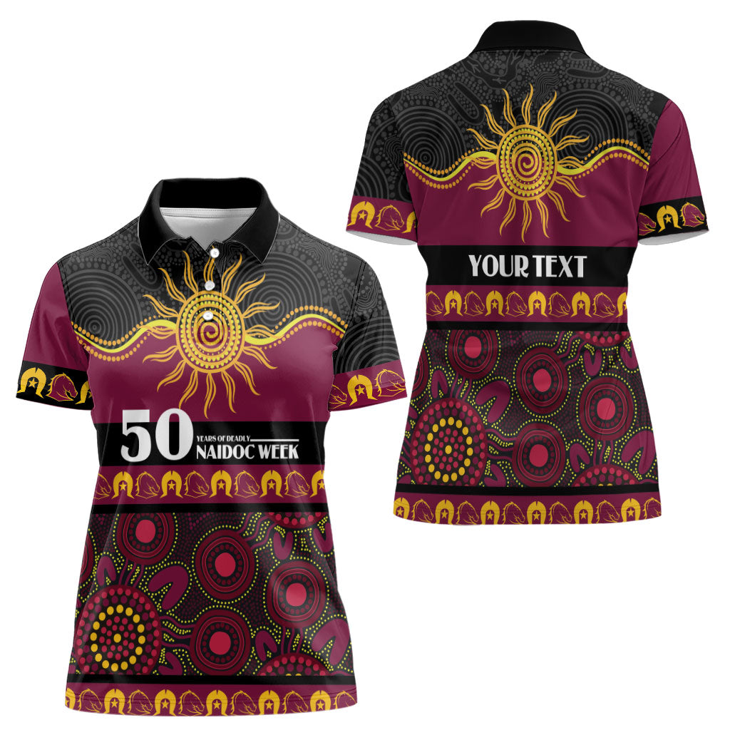 Broncos NAIDOC Week Personalised Women Polo Shirt Aboriginal Torres Strait Islanders Vibe