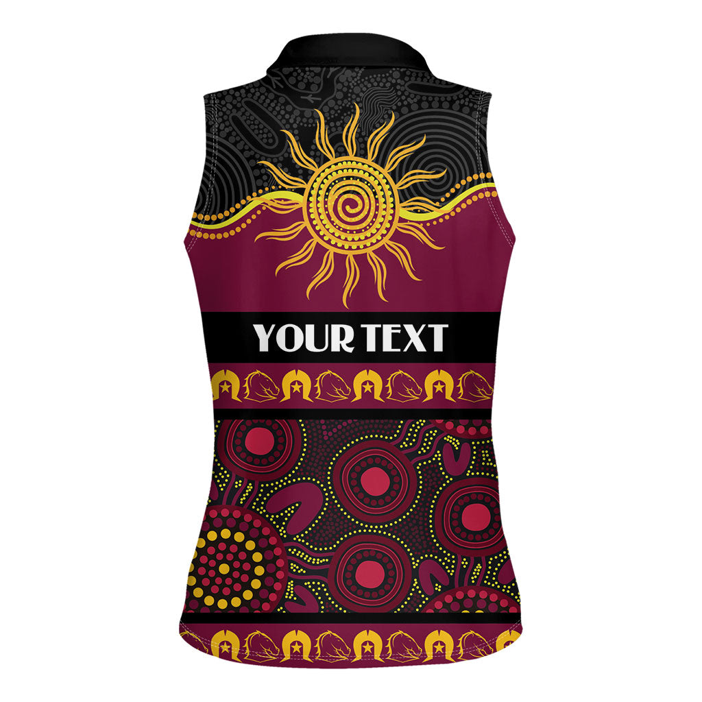 Broncos NAIDOC Week Personalised Women Sleeveless Polo Shirt Aboriginal Torres Strait Islanders Vibe