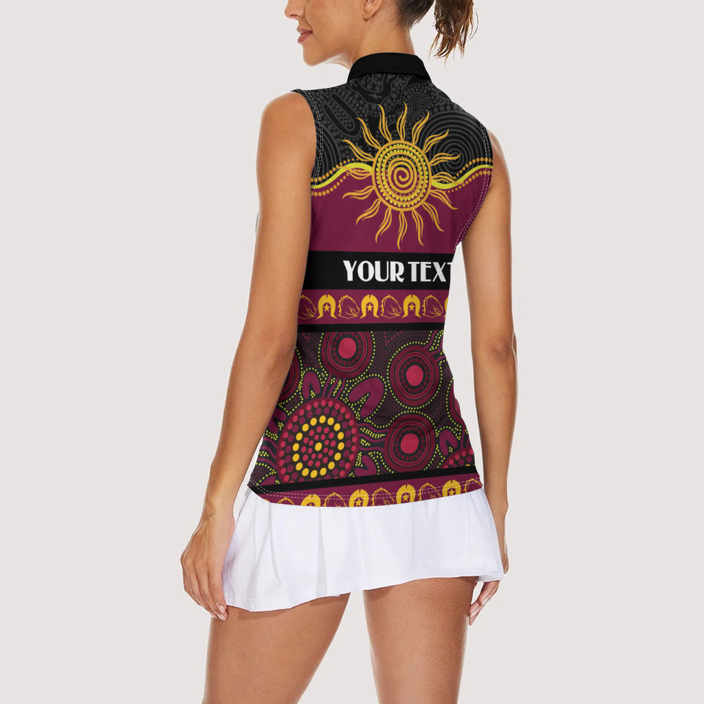 Broncos NAIDOC Week Personalised Women Sleeveless Polo Shirt Aboriginal Torres Strait Islanders Vibe